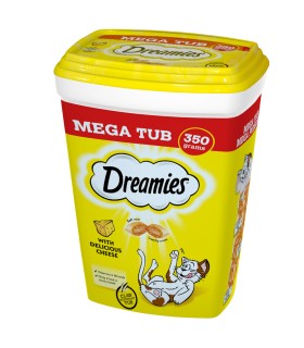 DREAMIES™ Mega Pudełko 350 g – karma uzupełniająca dla dorosłych kotów, z pysznym serem