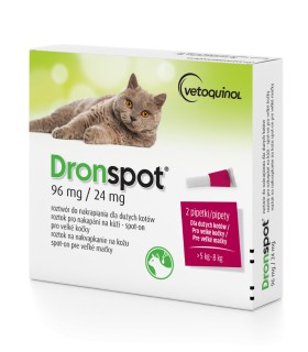 DRONSPOT 96 mg/24 mg roztwór do nakrapiania dla dużych kotów 5-8kg 1,12ML