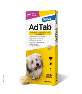 ELANCO  AdTab Tabletka pchły i kleszcze dla psów powyżej 2,5 do 5,5 kg