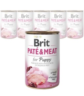Brit Pate&Meat Puppy SZCZENIAK 6x 400g