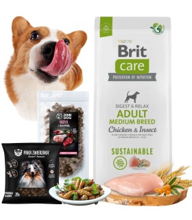 Brit Sustainable Adult Medium Chicken 12kg + GRATIS