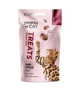 PrimaCat Treats Bezzbożowe przysmaki dla kota z wołowiną  50 g