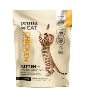 PrimaCat Chicken Kitten Sucha karma dla kociąt i kotek karmiących 400g