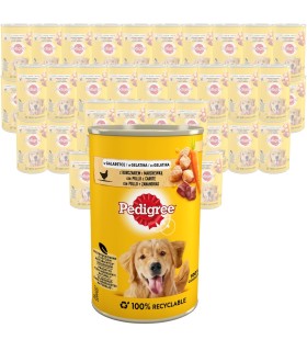 PEDIGREE Adult puszka 400g mokra karma dla dorosłych psów z kurczakiem i marchewką w galaretce 48x400g