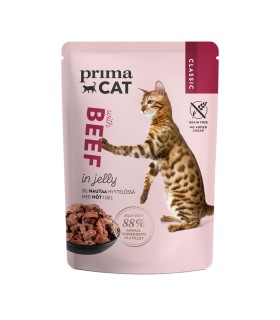 Primacat Classic Bezzbożowa Karma Mokra Dla Kotów Z Wołowiną 85G