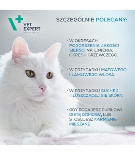 VET EXPERT Skin & Coat Preparat wspomagający Skóra i Sierść dla Psów i Kotów 30 kaps.