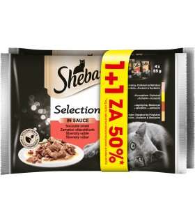 Mokra karma dla kota Sheba 1+1 Selection w sosie 8 x 85g | Zoo24.pl