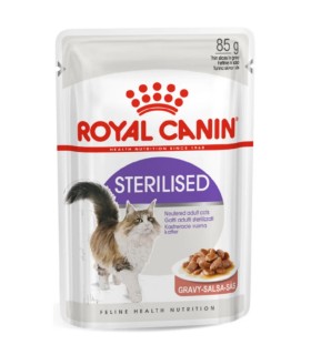 Royal Canin Sterilised Adult - Karma Mokra w Sosie dla Kotów Dorosłych, Sterylizowanych 85g