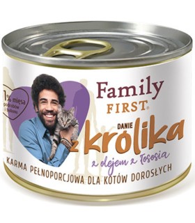 FAMILY FIRST Karma MOKRA dla dorosłego KOTA Danie z królikiem 200g