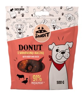 MR BANDIT Donut z wołowiną i kaczką dla psów 500g | Zoo24.pl