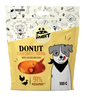 MR BANDIT Donut z kurczakiem i kaczką dla psów 500g | Zoo24.pl
