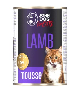 John Dog Karma Mokra Dla Dorosłych Kotów Jagnięcina Mus 400G