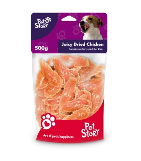 PETSTORY JUICY DRIED CHICKEN PRZYSMAKI PSÓW filety z KURCZAKA 500g | Zoo24.pl