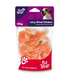 PETSTORY JUICY DRIED PRZYSMAKI PSÓW filety z KURCZAKA 100g | Zoo24.pl