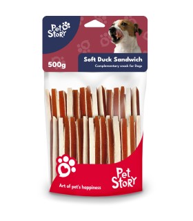 PETSTORY SOFT SANDWICH Miękkie PRZYSMAKI PSA kaczka 500g | Zoo24.pl