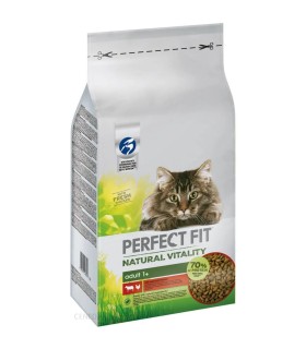 Perfect Fit Natural Vitality karma sucha dla dorosłych kotów wołowina i kurczak 6kg