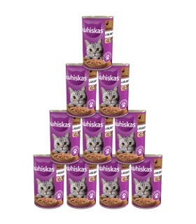 WHISKAS Adult Karma mokra dla dorosłych KOTÓW Kaczka w galaretce 10x400g