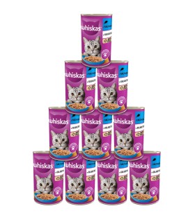 WHISKAS Adult Karma mokra dla dorosłych KOTÓW Tuńczyk w galaretce 10x400g