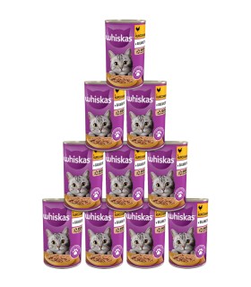 WHISKAS Adult Karma mokra dla dorosłych KOTÓW Kurczak w galaretce 10x400g