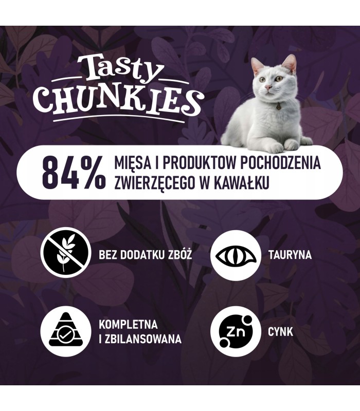 Tasty Chunkies Karma mokra kotów MIX SMAKÓW 36x100g | Zoo24.pl