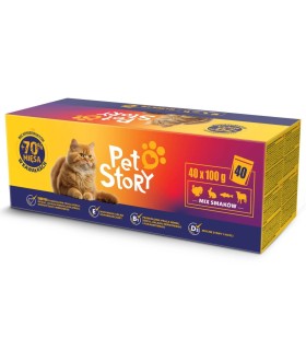 PETSTORY KOT SASZETKI MIX 40X100G + 4x sasz. BRIT | Zoo24.pl