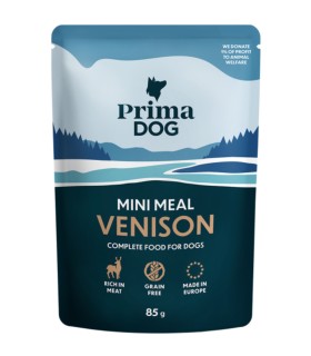 PRIMADOG Mini Meal Karma mokra z dziczyzną w sosie bez zbóż 85g