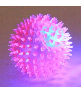 PETSTORY Piłka gryzak z kolcami świecąca LED 7cm