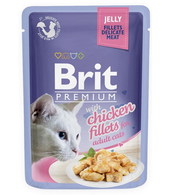 Brit Premium CAT Jelly Fillets With Chicken KURCZAK 85g