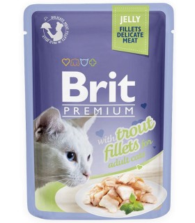 Brit Premium CAT Jelly Fillets With Trout PSTRĄG 85g